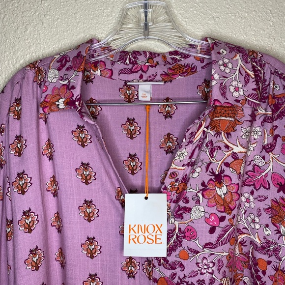 Knox Rose Pink/Lavender Patterned Button Down Shirt Size XXL - Picture 6 of 16